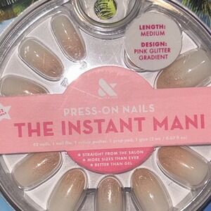 Olive & June The Instant Mani Press On Nails Pink Glitter Gradient Medium 42ct